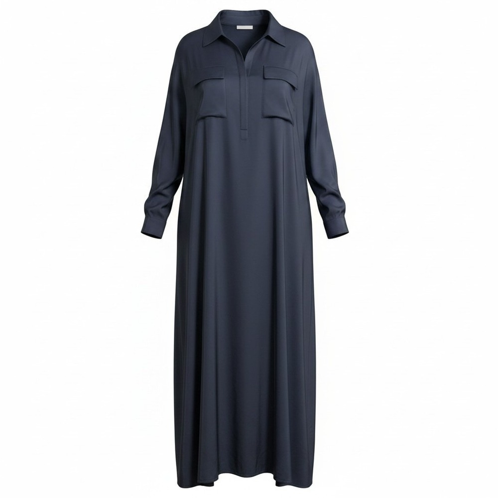 Locker Room Black Oversized Maxi Shirt Dress One Size Pocket Long Sleeve